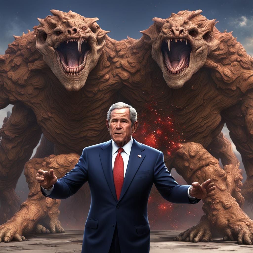 George W. Bush's True Form: A Matte Painting