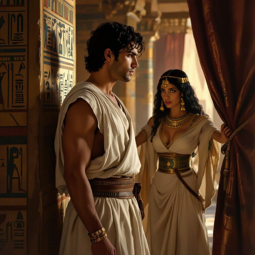 Dramatic Biblical Scene: Young Jose's Escape