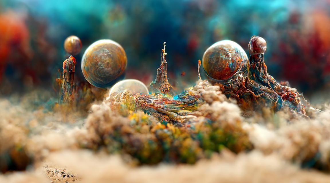 Edge of Galaxy in Romantic Surrealism Style