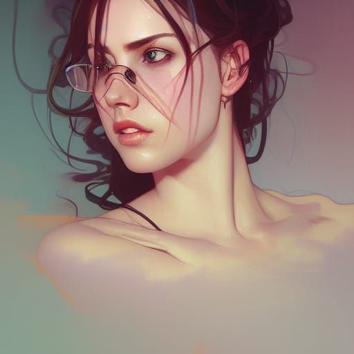 Detailed Portrait of a Woman with Dynamic Lighting