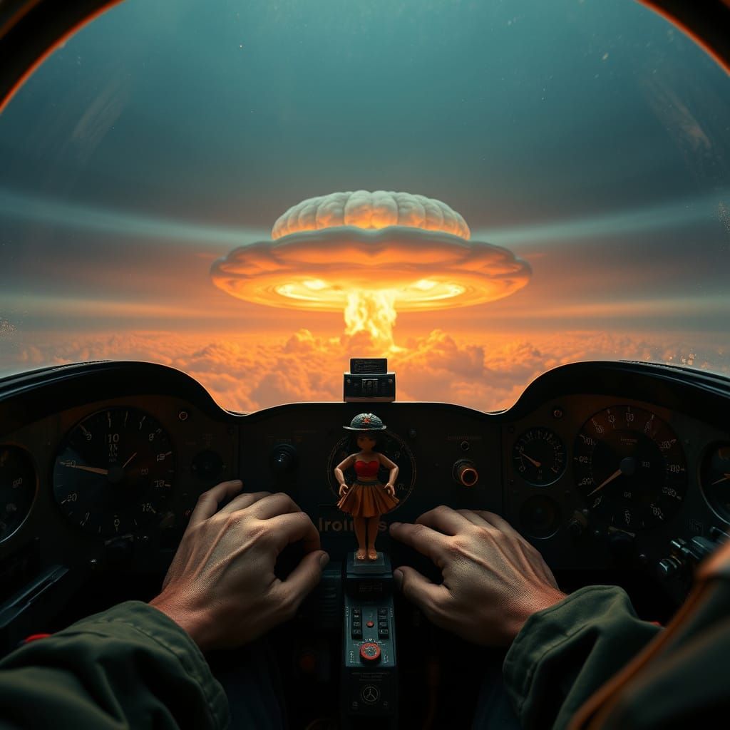 Pilot's Intense Moment in World War II Era Supermarine Spitf...