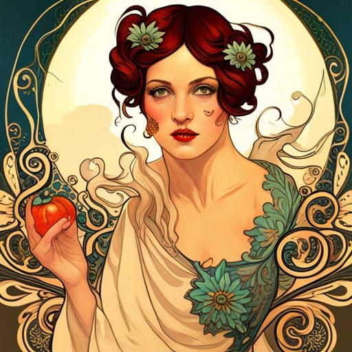 Bohemian Halloween in Mucha Style