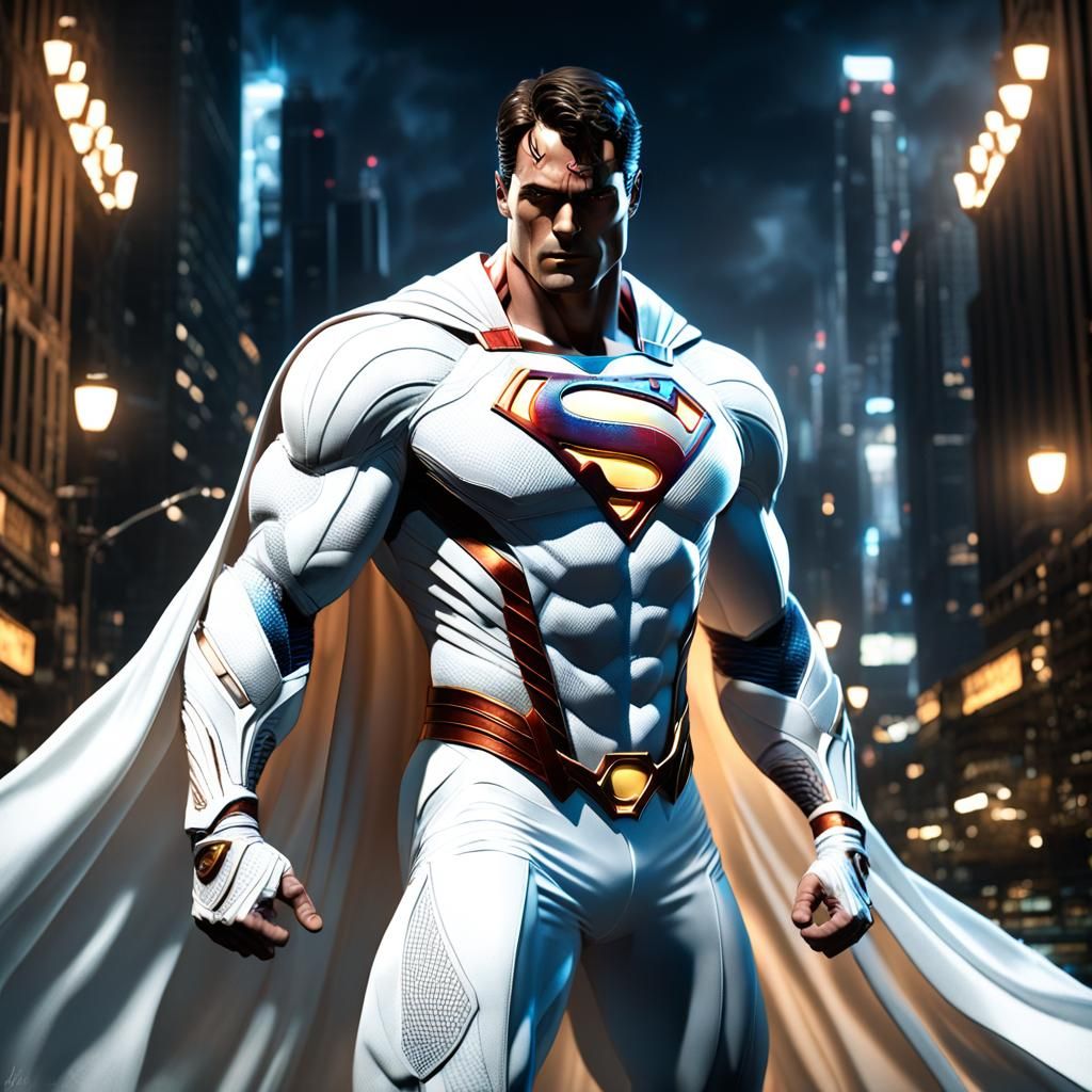 Superman in White Suit: Digital Matte Painting
