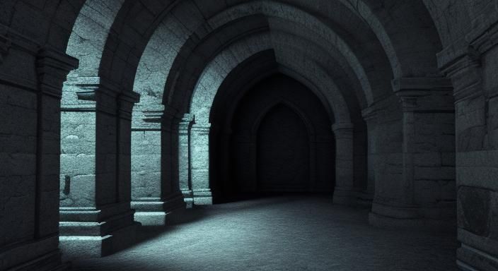 detailed crypt background depth with 10 layers optimize laye...