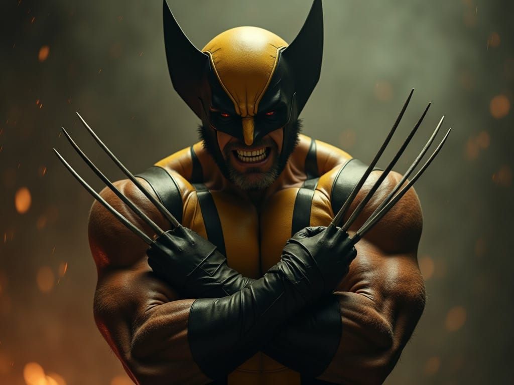 Epic Wolverine Portrait in Cinematic Film Style