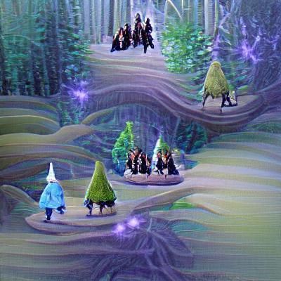 Wizards Gather in a Majestic Forest