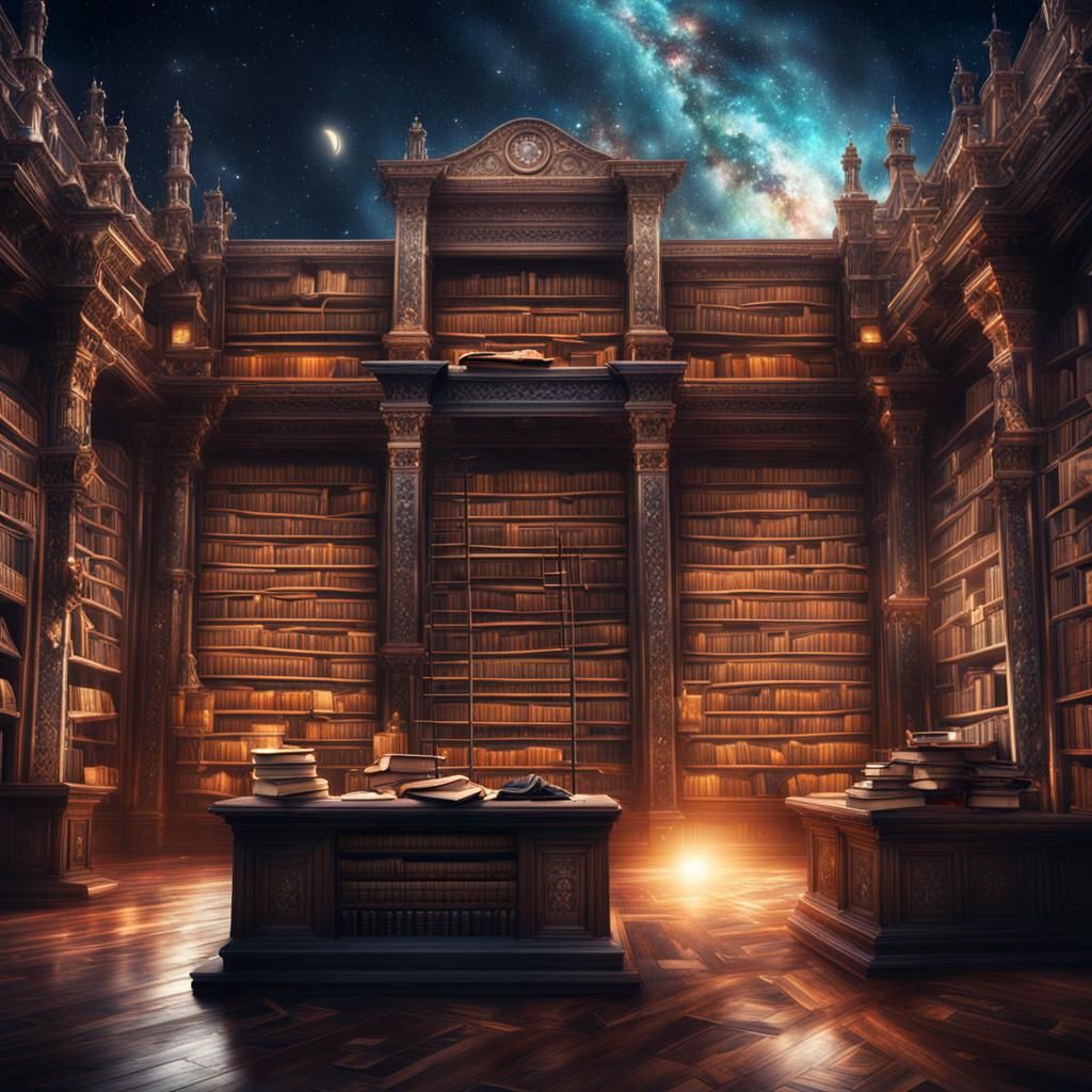 Celestial Library: A Digital Matte Painting