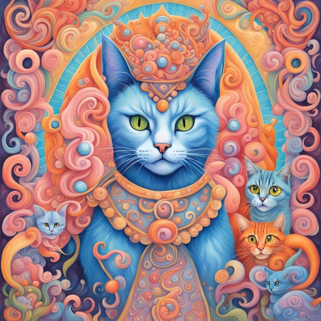 Charismatic Cat Monarch Ruling Feline Society