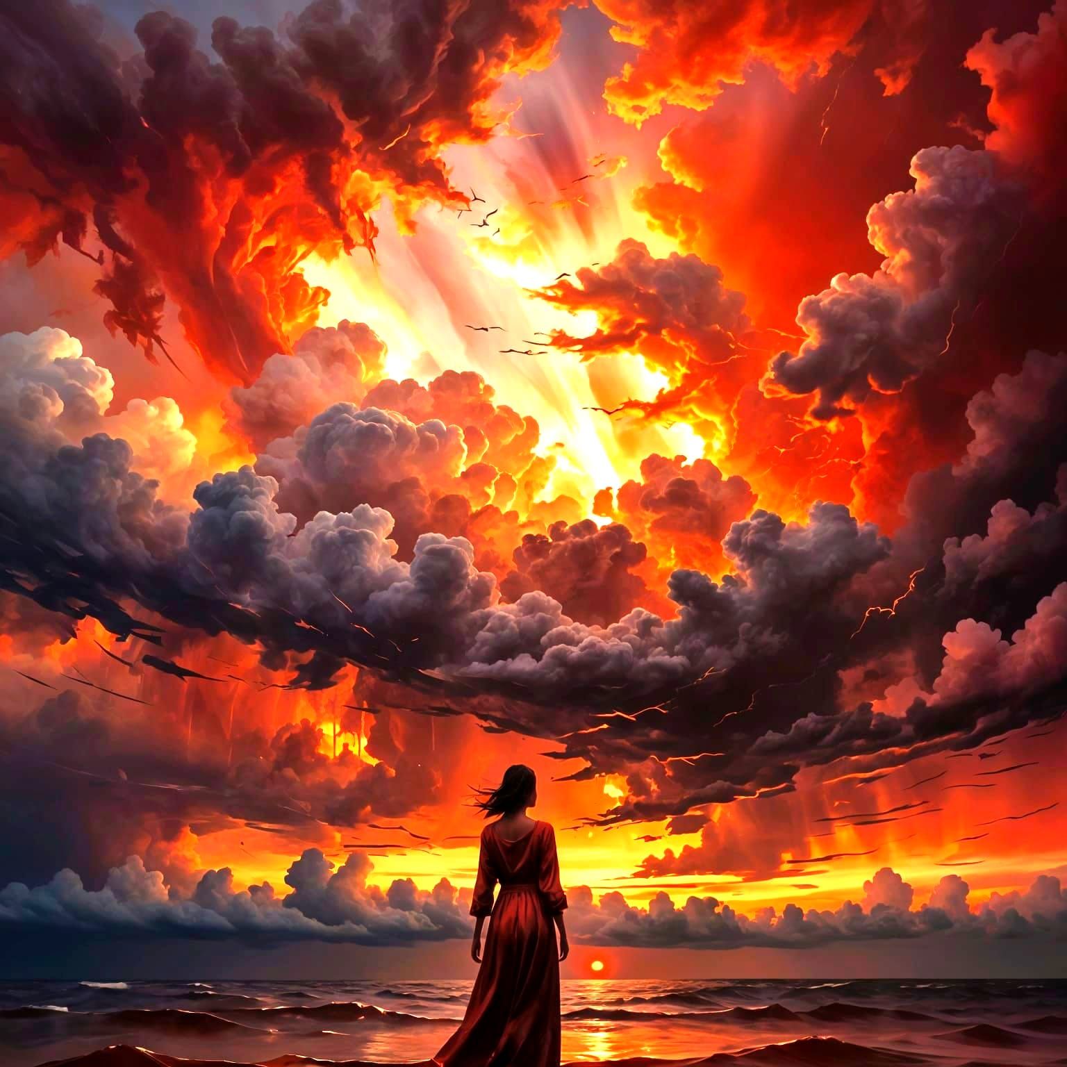 Blood-Red Sunset Over Reborn Land