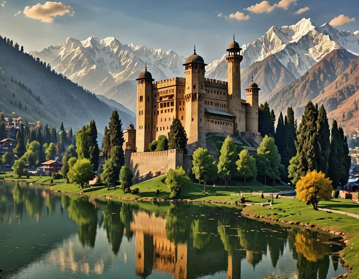 Majestic Kashmir Castle in Warm Sidelight