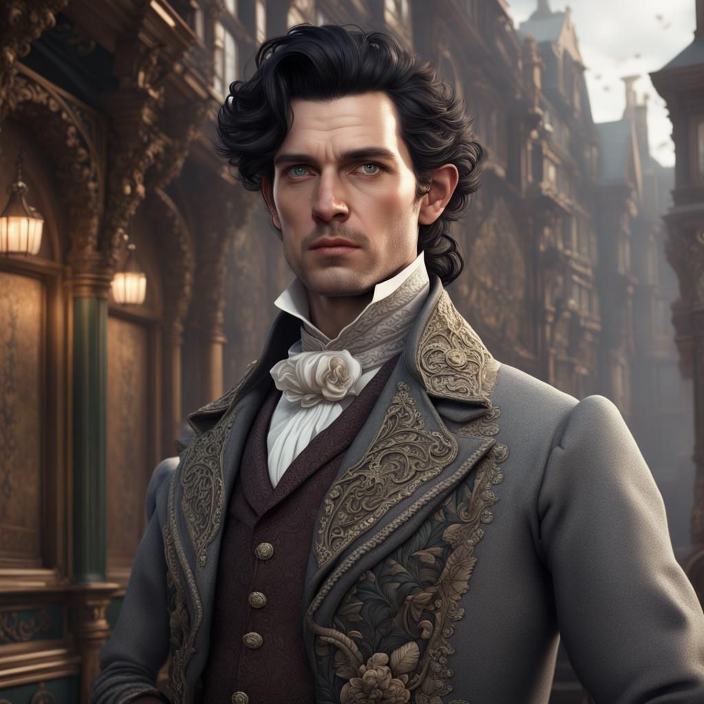 Victorian Man: Detailed Matte Painting in Unreal Engine