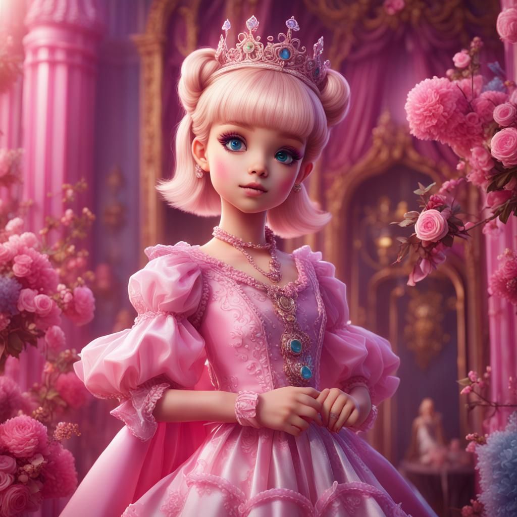 Boy as Barbie Princess in Kawaii Fantasy Art