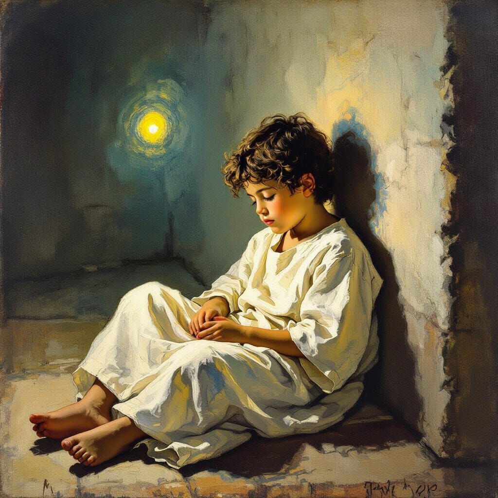 Young Samuel Serving in the Temple: Religious Art