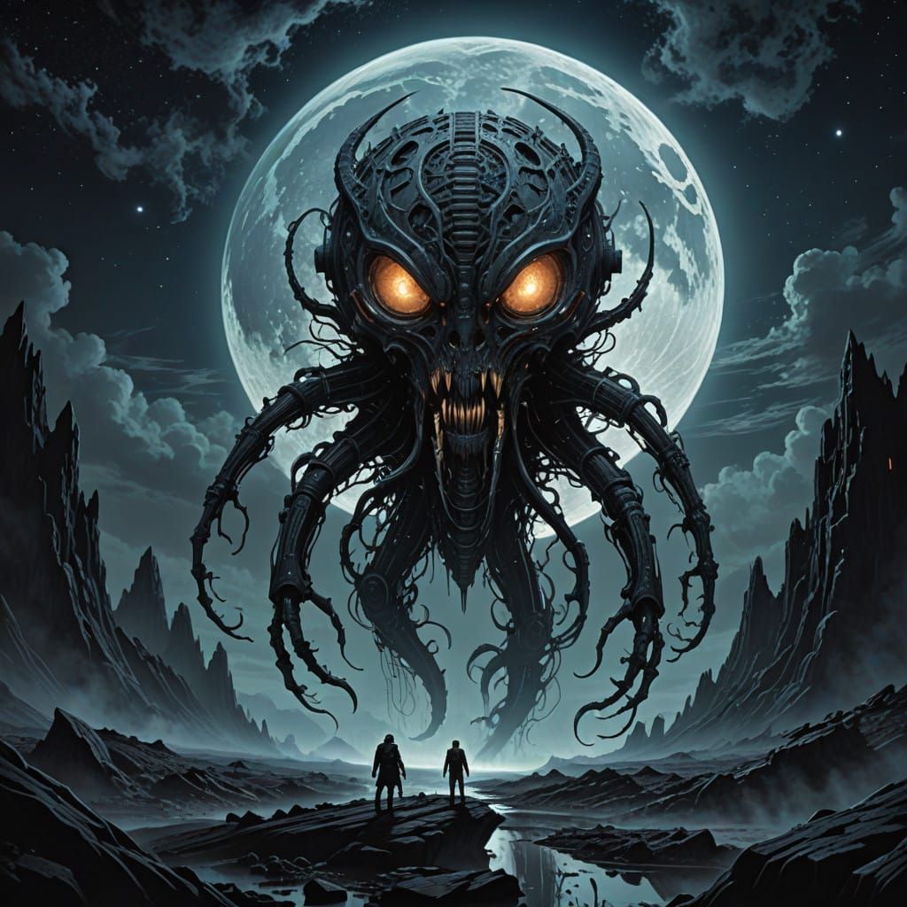 Celestial Horror Unveiled in Iridescent, Crystalline Form