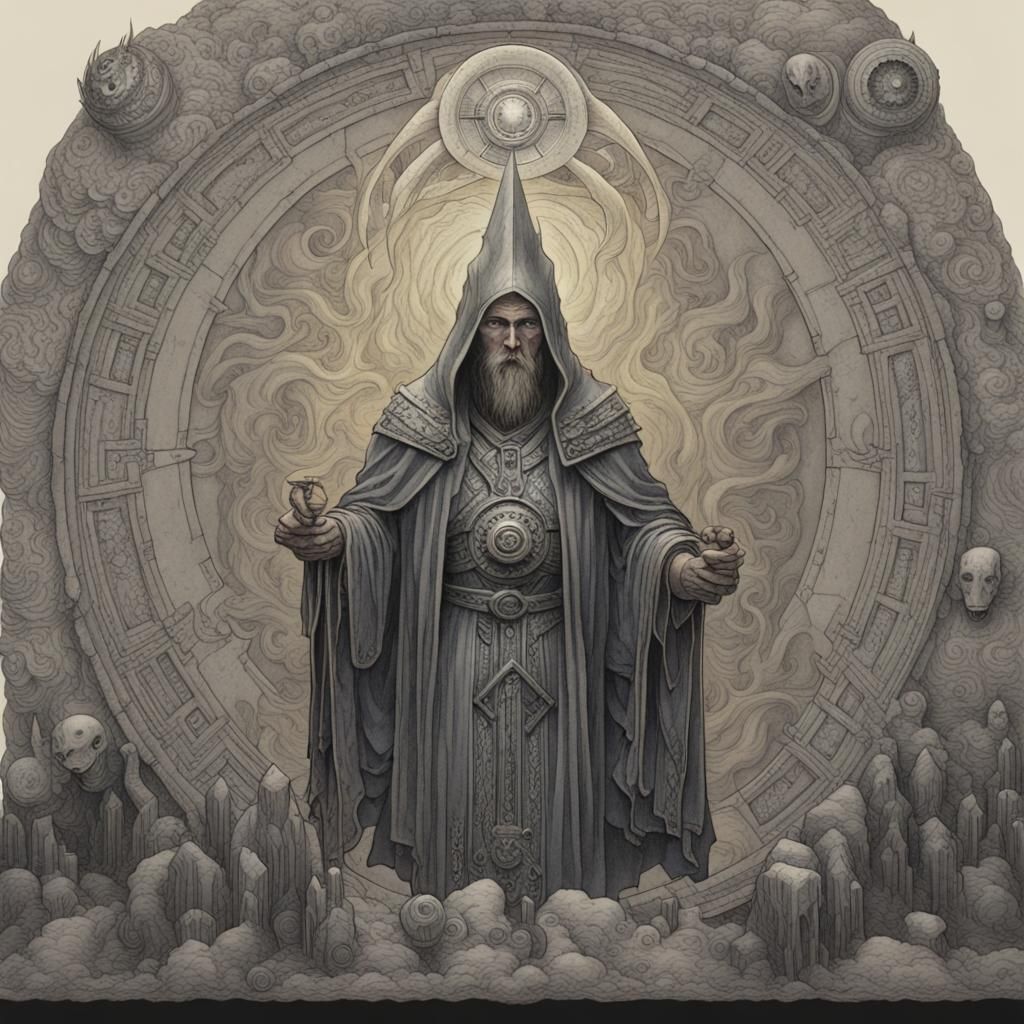 AI Image of a Hyperborean Cult Gathering