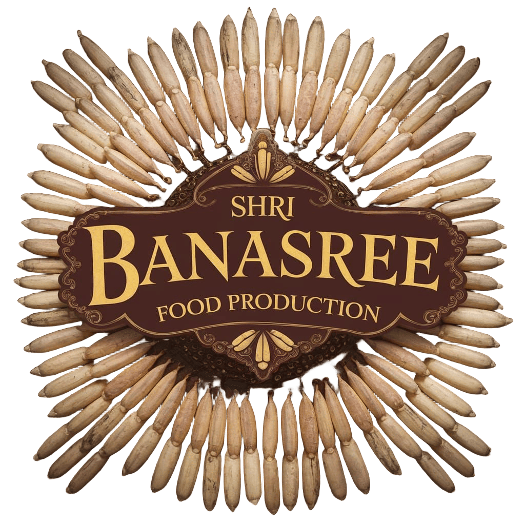 Vintage Logo for Food Production with Sorghum Seeds