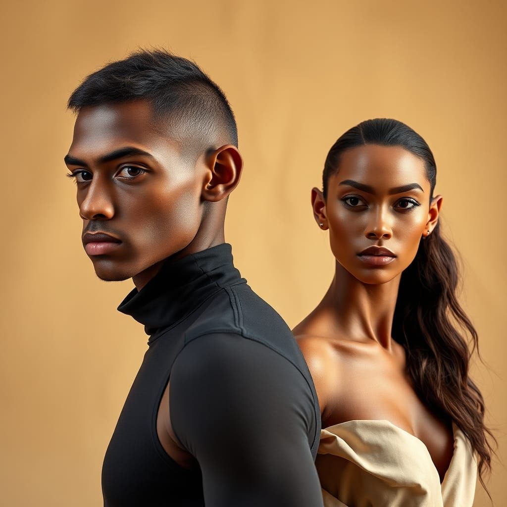 Homo Sapiens Evolved: Future Humans in Studio Portrait