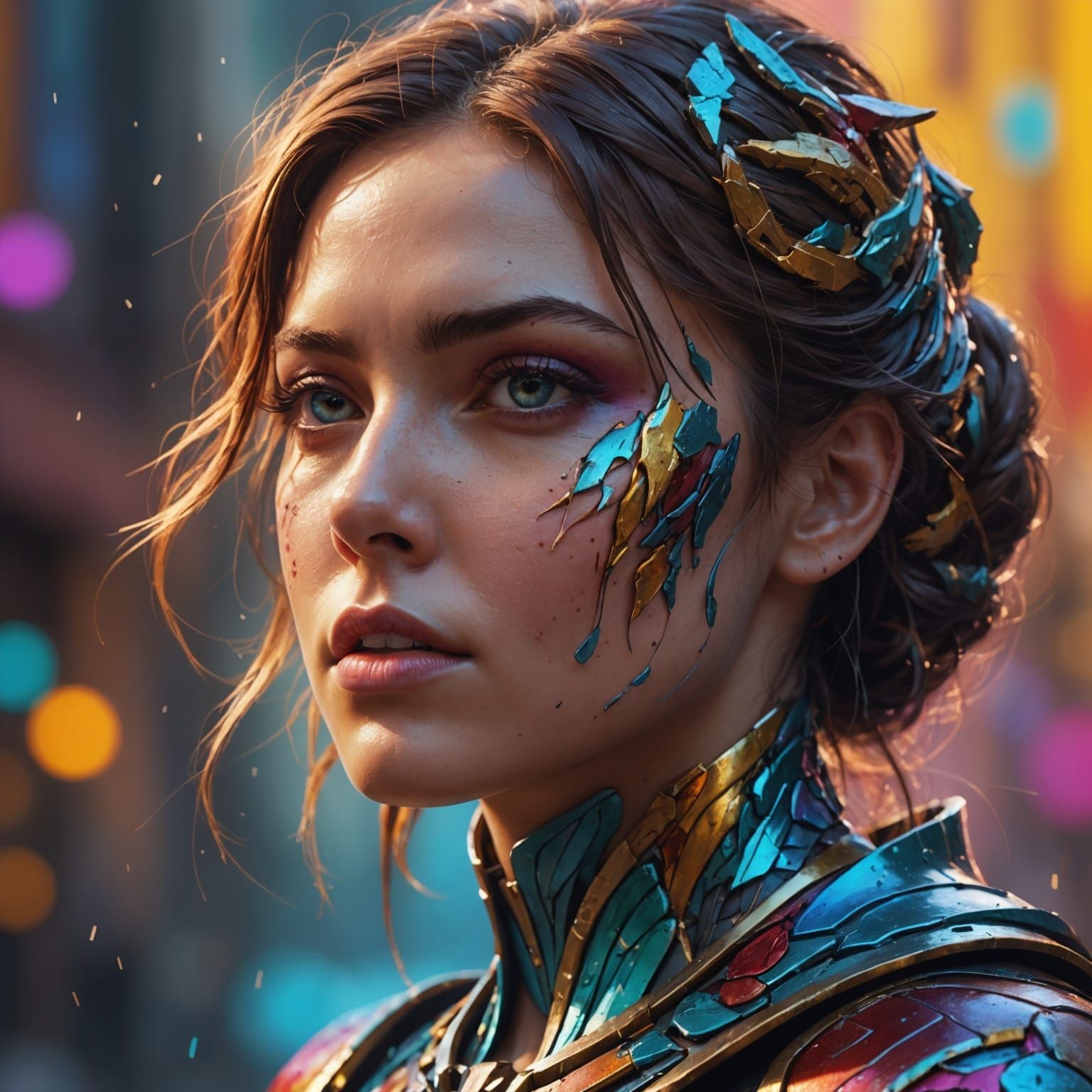 Detailed Fantasy Character in Splash Art Style