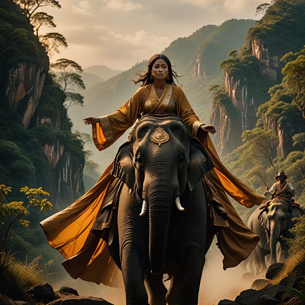 Woman Rides Elephant to Epic Mountain Summit in Cinematic My...