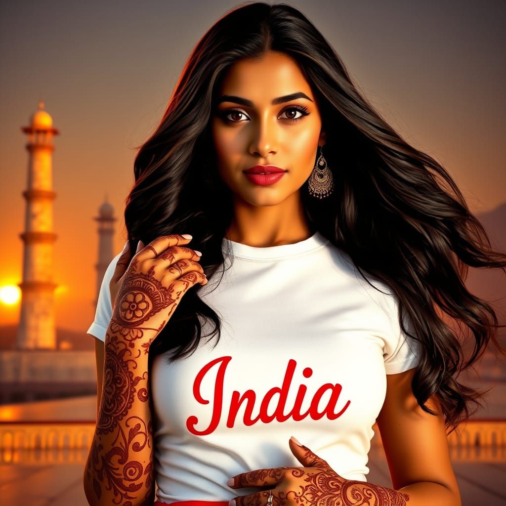 A Woman's Portrait in Majestic India