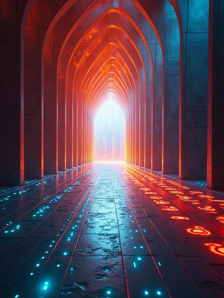 Surreal Chromatic Gate to Another World