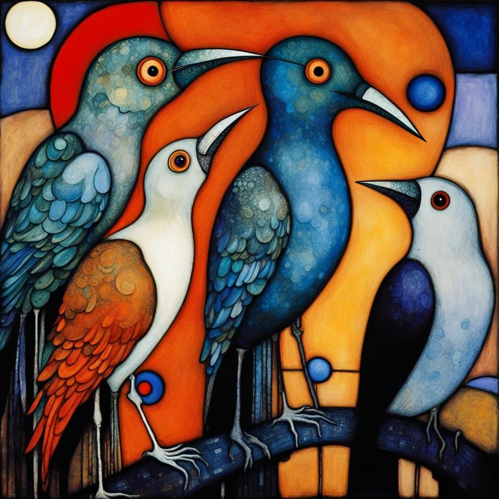 Family of Birds at the Universe's End