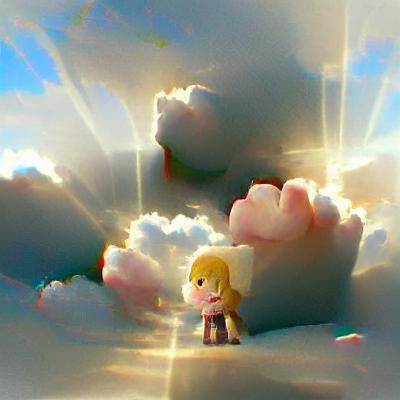 Heavenly Sunshine Beams Through Clouds