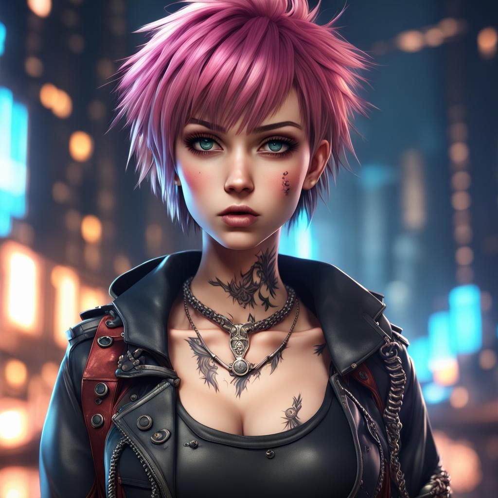 A anime punk girl...