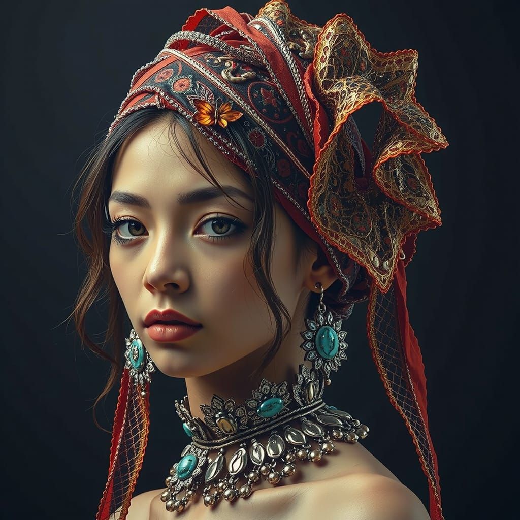 Hyperrealistic Swirling Red Ribbons in Dynamic Motion