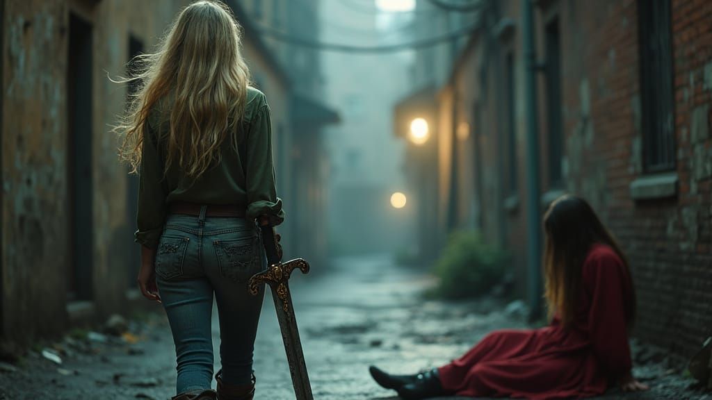 Somber Urban Aftermath in Cinematic Realism