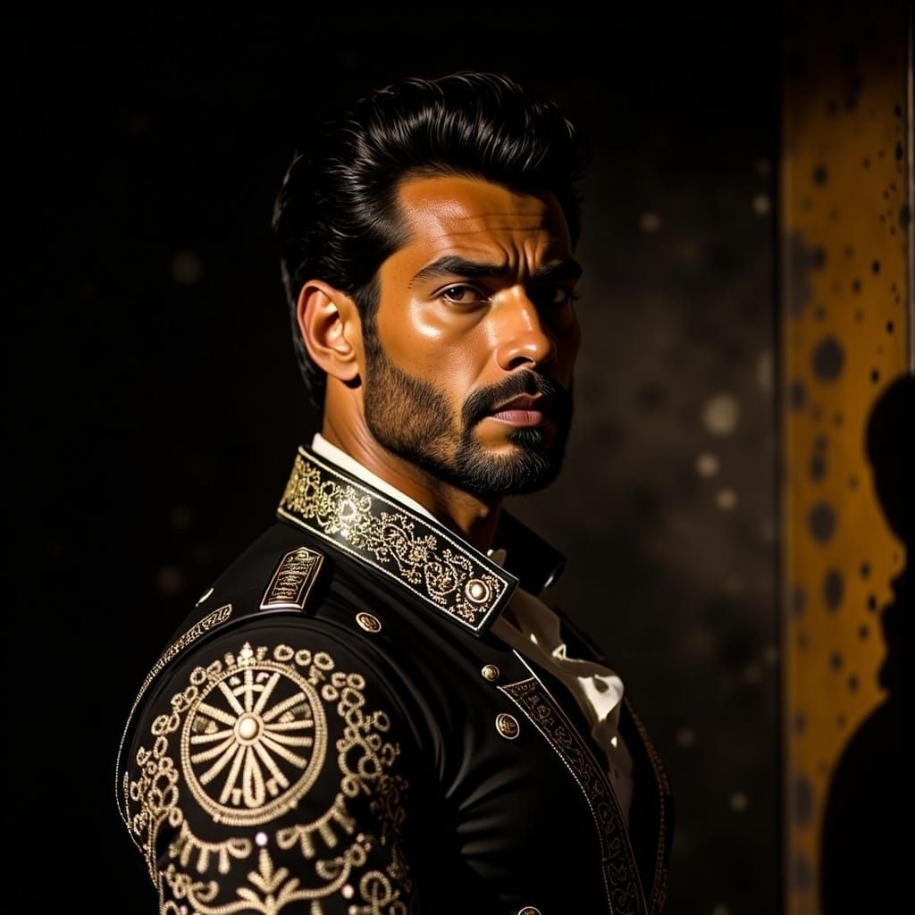 Handsome Spaniard in Traditional Attire, Fine-Art Photograph...