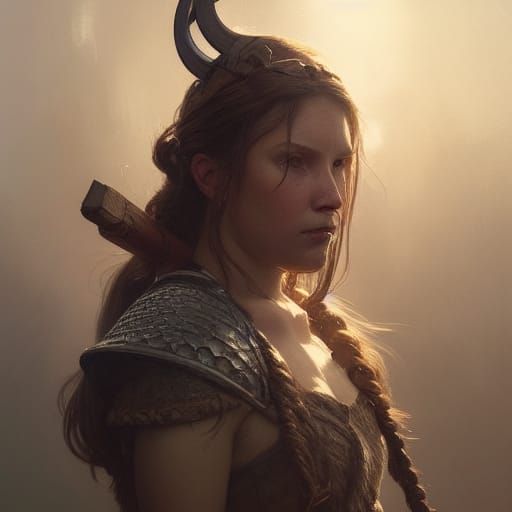 Last Viking After War: Hyperdetailed Portrait