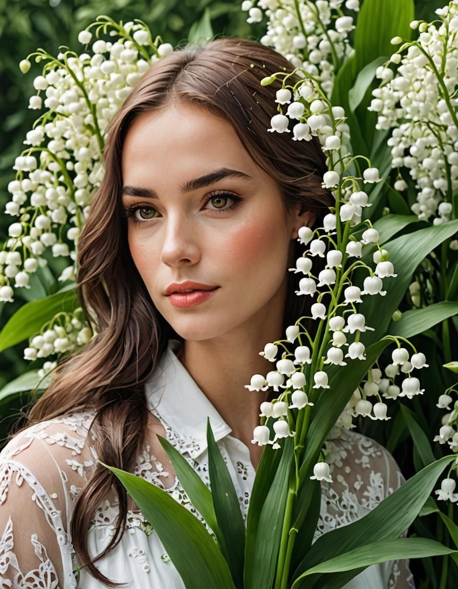 Lilies of the Valley with a Girl