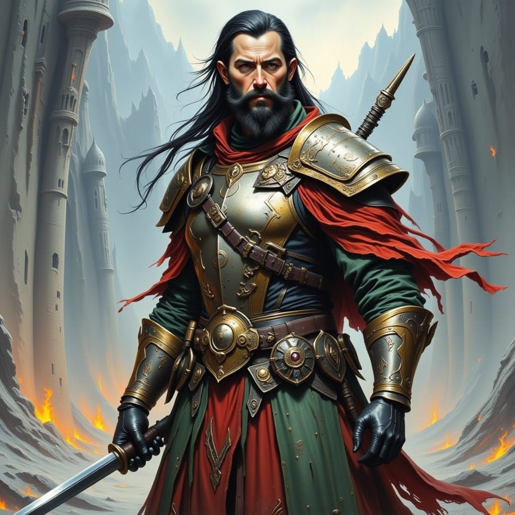 Dwarven Fairy Elf Portrait in a Cyberpunk Aesthetic