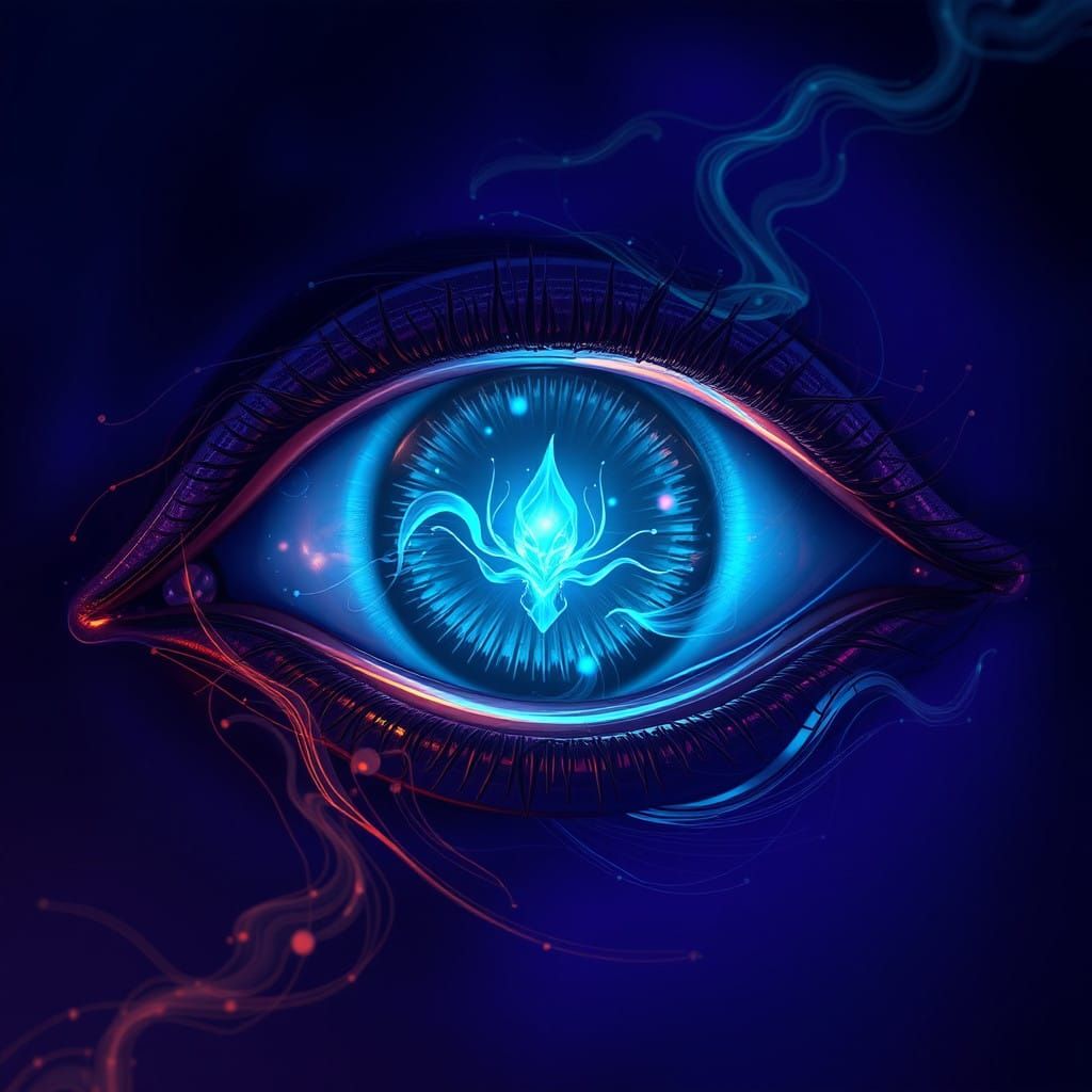 Ethereal Eye in Futuristic Portal