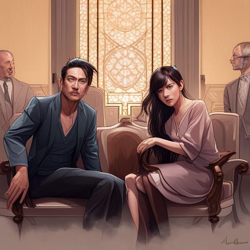 Luxury Family Portrait in Hyperdetailed Digital Art