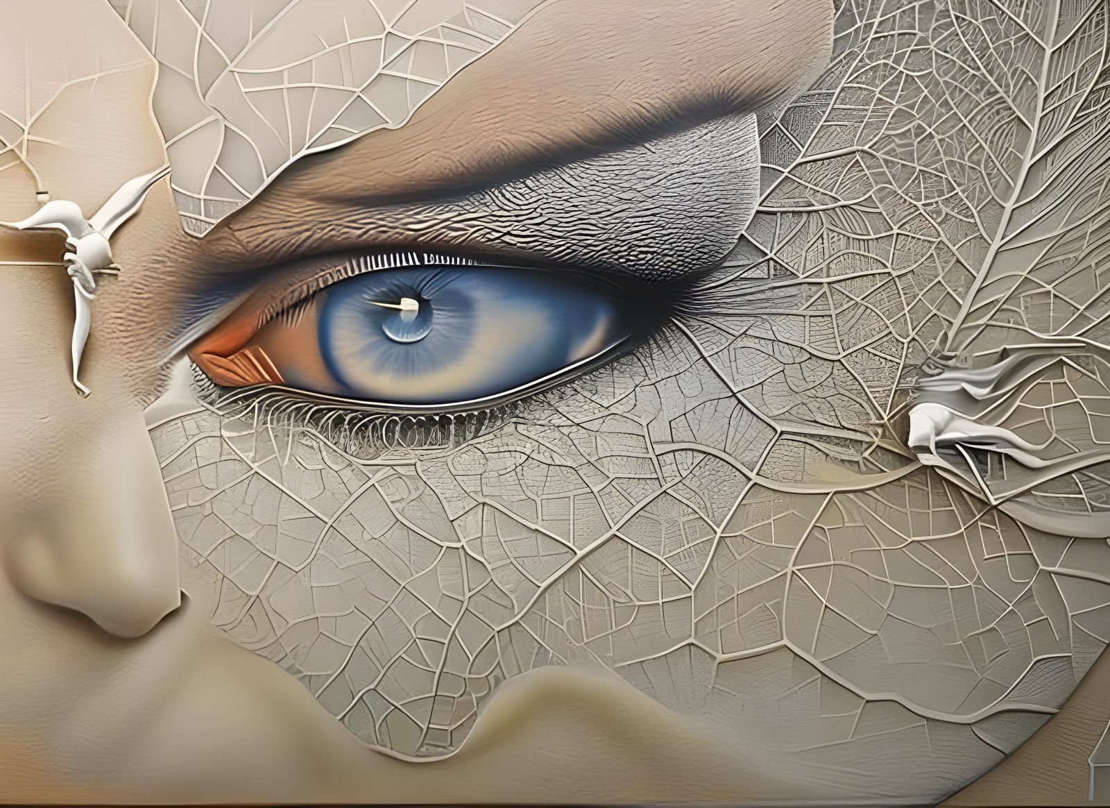 Surreal Eye Drop: Hyperdetailed Photorealistic Rendering