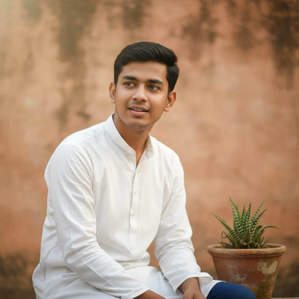 Natural Light Portrait of a Young Bangladeshi Man