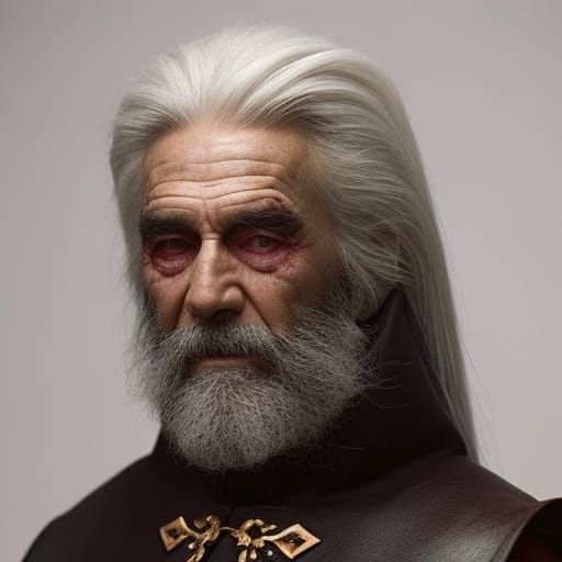 Mystical Viking King Portrait in Occult Style