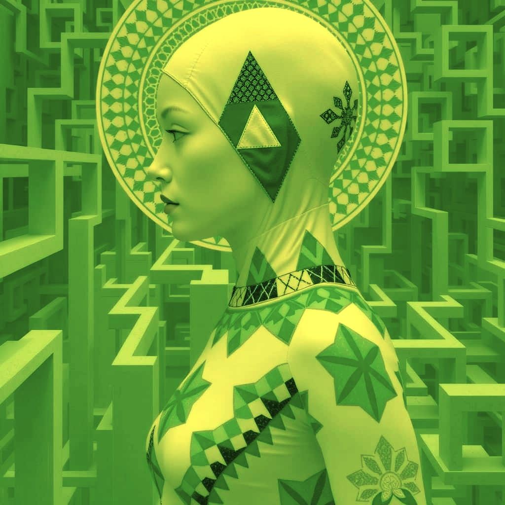 Eccentric Geometric Hyperrealism in Vibrant Colors