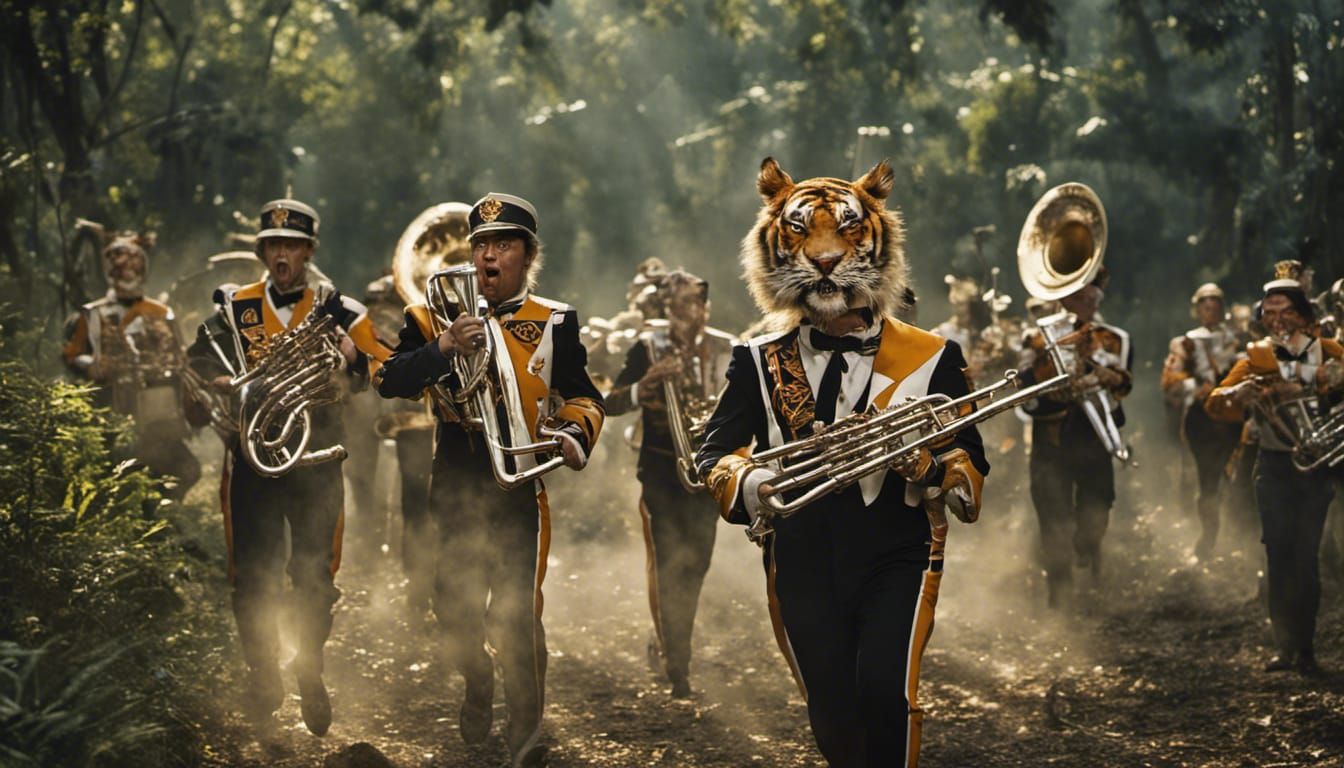 There is a Tiger in the Marching Band