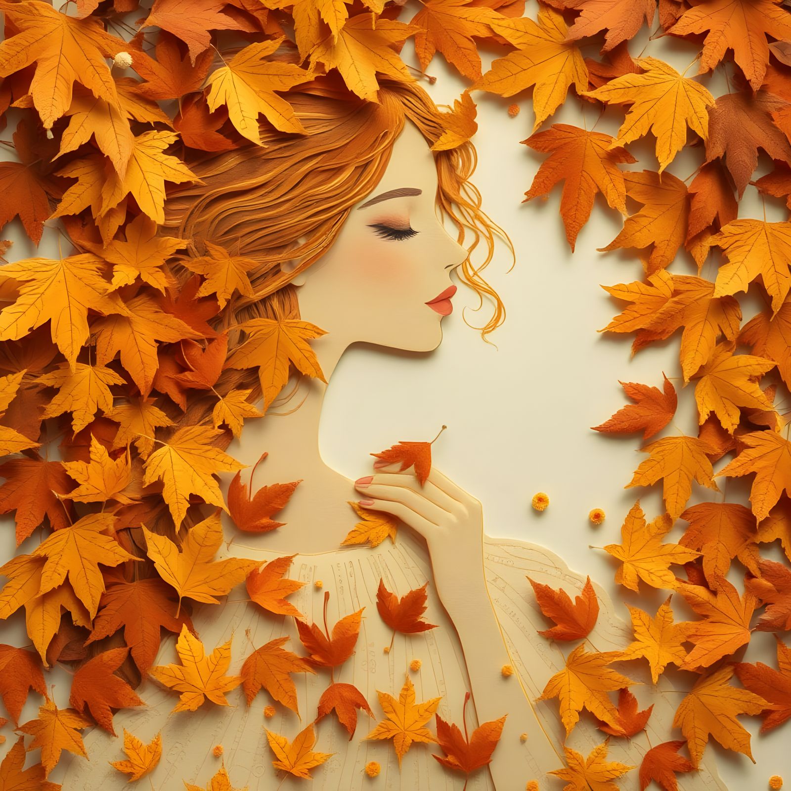 Autumn Paper Collage Art