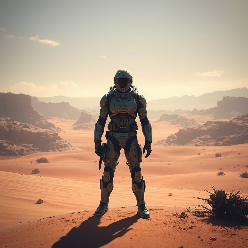 Arrakis Stillsuit in Cinematic Digital Art Style