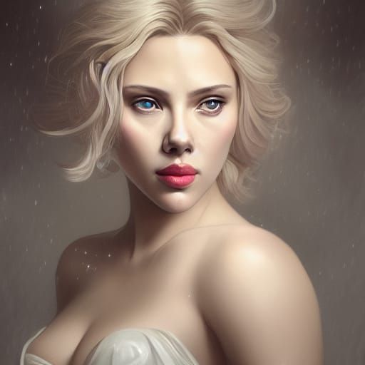 Glamorous Portrait in Art Nouveau Style, Diamond Corset