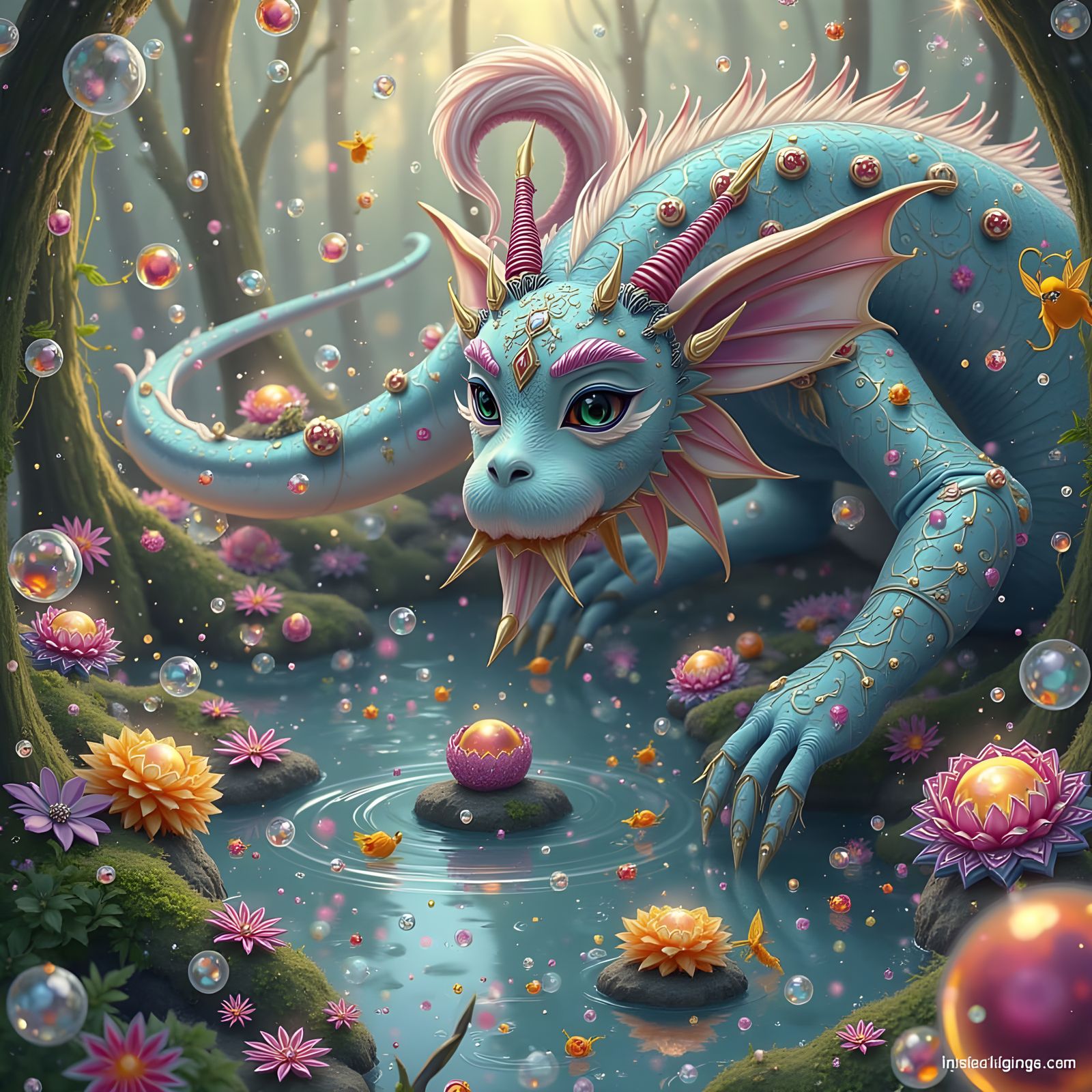 Whimsical Dragon Adventures in a Fantastical World of Fluffy...