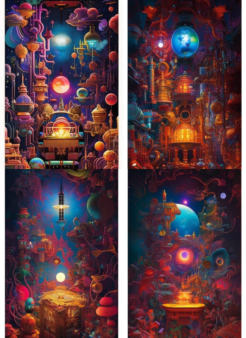 World in a Box: Dark Watercolor Masterpiece