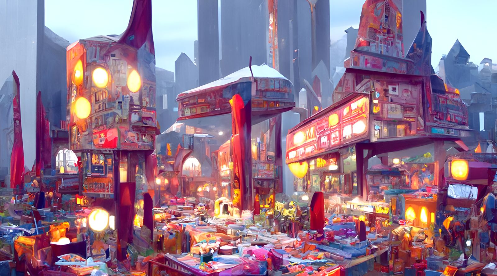 Anthropomorphic Animal Cityscape as Digital Art