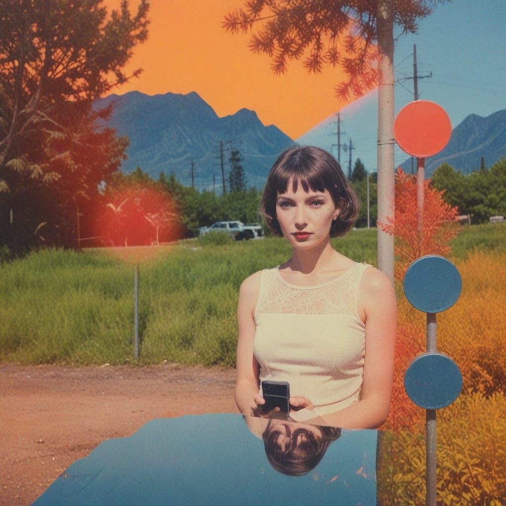 Double Exposed Urban Landscape in Muted Tones