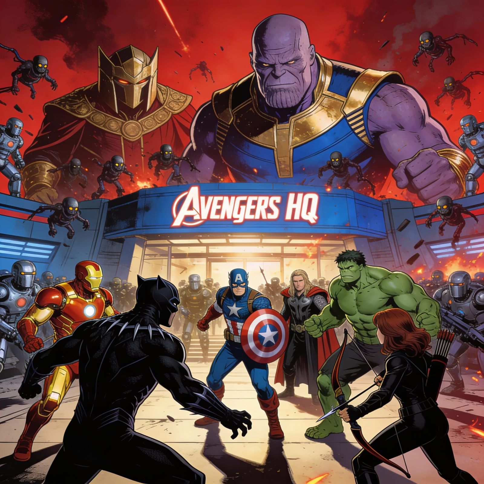 Black Panther Joins Avengers Against Doctor Doom and Thanos