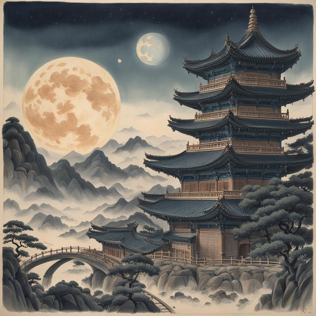 Alien Embraces Baby in Spaceship, Surrealist Oil Painting